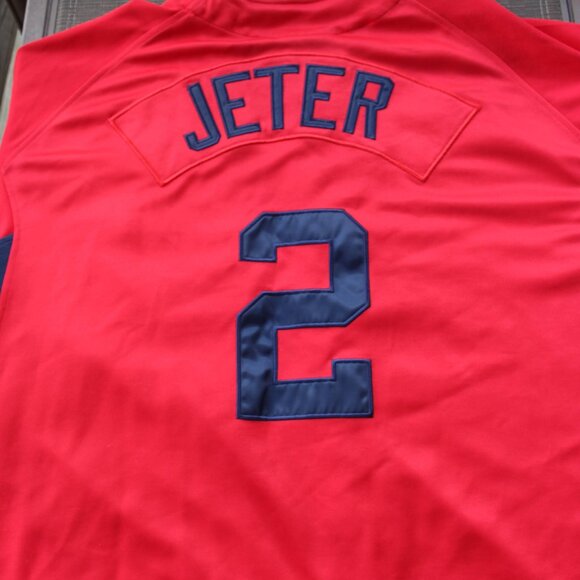 Baseball VTG Derek Jeter Jersey NY Yankees #2 Nike Team Genuine Merchandise - Picture 12 of 15